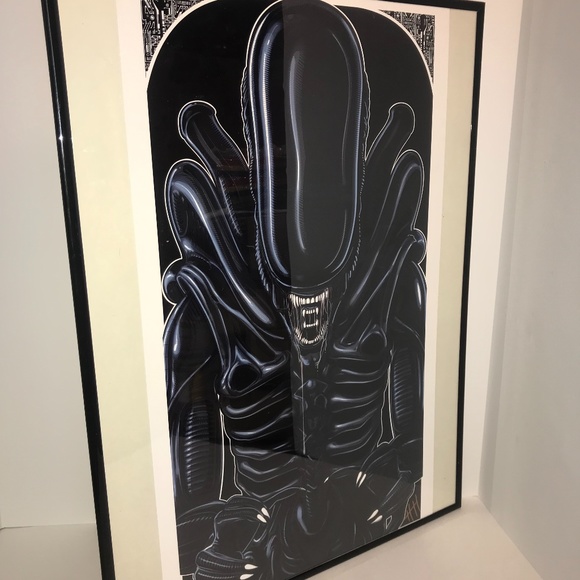 Original Artwork Signed “ Alien” 14 x 24